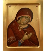 Orthodox icon Weep Not For Me Mother egg tempera Mother of God hand painted Jesus Christ Passion Week Great lent religious Theotokos icon