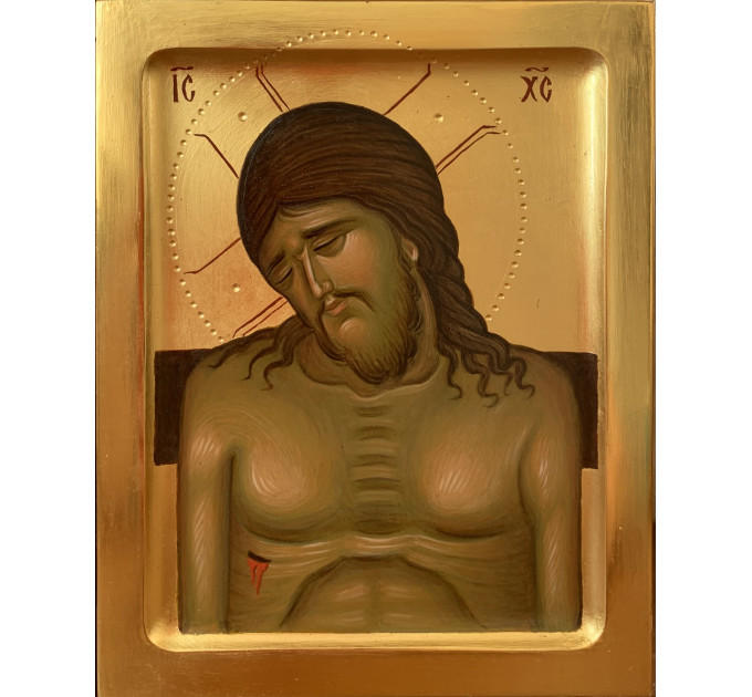 Orthodox icon Weep Not For Me Mother egg tempera Mother of God hand painted Jesus Christ Passion Week Great lent religious Theotokos icon