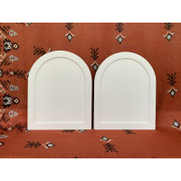 Set 2 pcs icon boards wooden with levkas gesso with recess icon boards gessoed Figured board for drawing icons with an arch